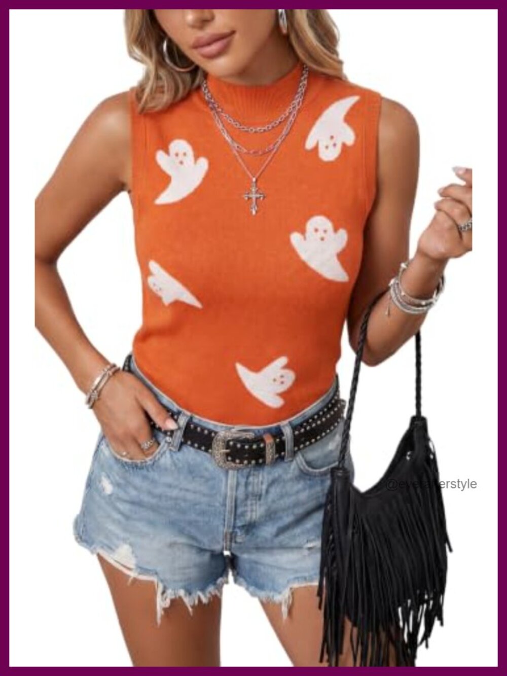 Wool Blend Mock Neck Sweater Tank Sleeveless Business Casual